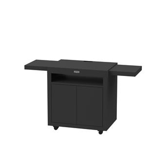 CARRELLO CUCINA NERO CON RIPIANI LATERALI PUSH AND PULL