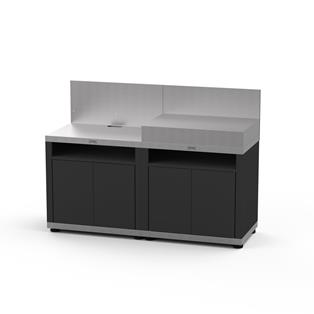CUCINA IN LINEA 2 ELEMENTI FINITURA TOP INOX