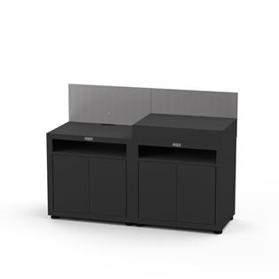 CUCINA IN LINEA 2 ELEMENTI FINITURA TOP NERO