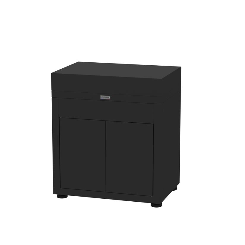 Mobile Con Cassetto Finto, 80 X 55 cm Nero
