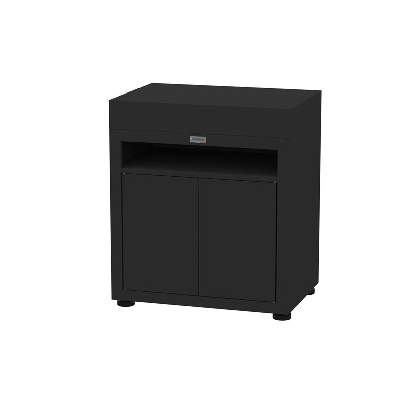 Cabinet With Shelf, 80 x 55 cm Black