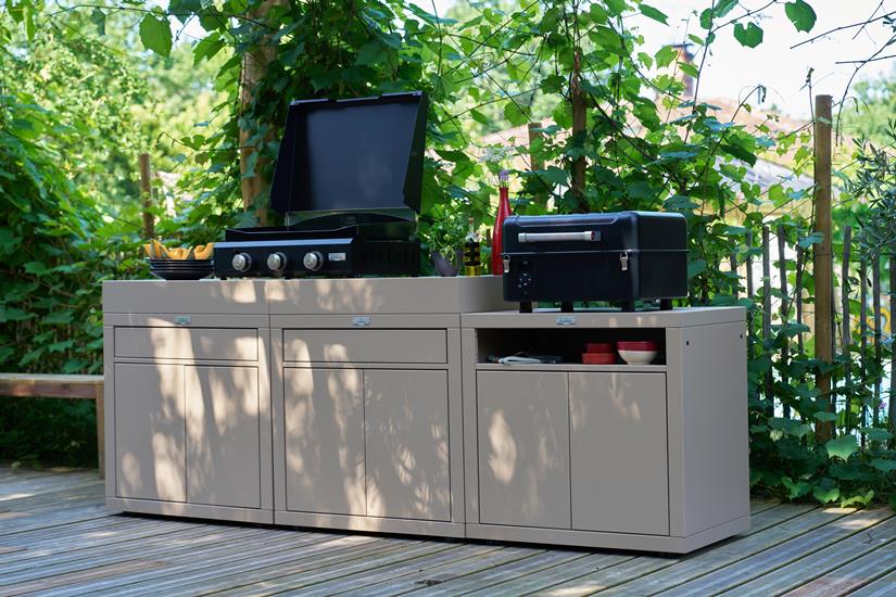 Cabinet With Shelf, 80 x 55 cm - Taupe