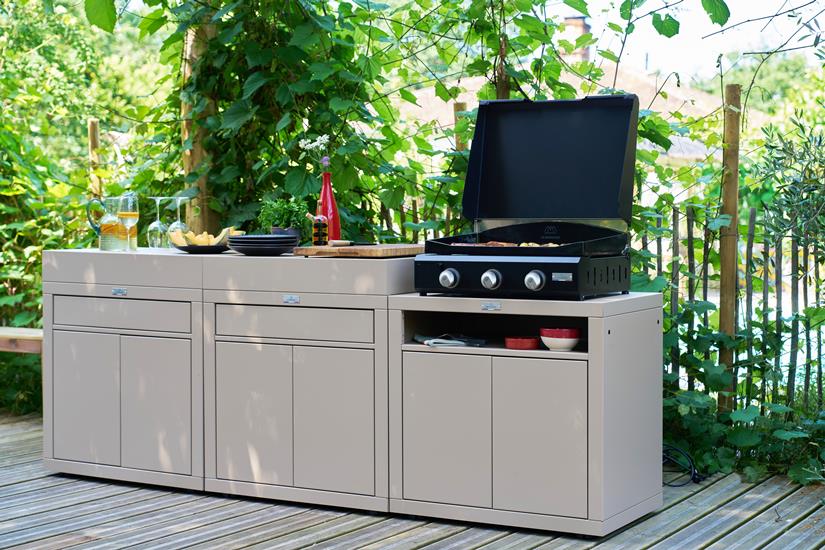 Cabinet With Shelf, 80 x 55 cm - Taupe