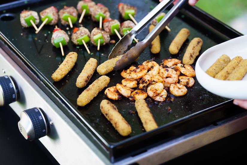 PIASTRA LA PLANCHA GPL 5,4KW CON CARRELLO